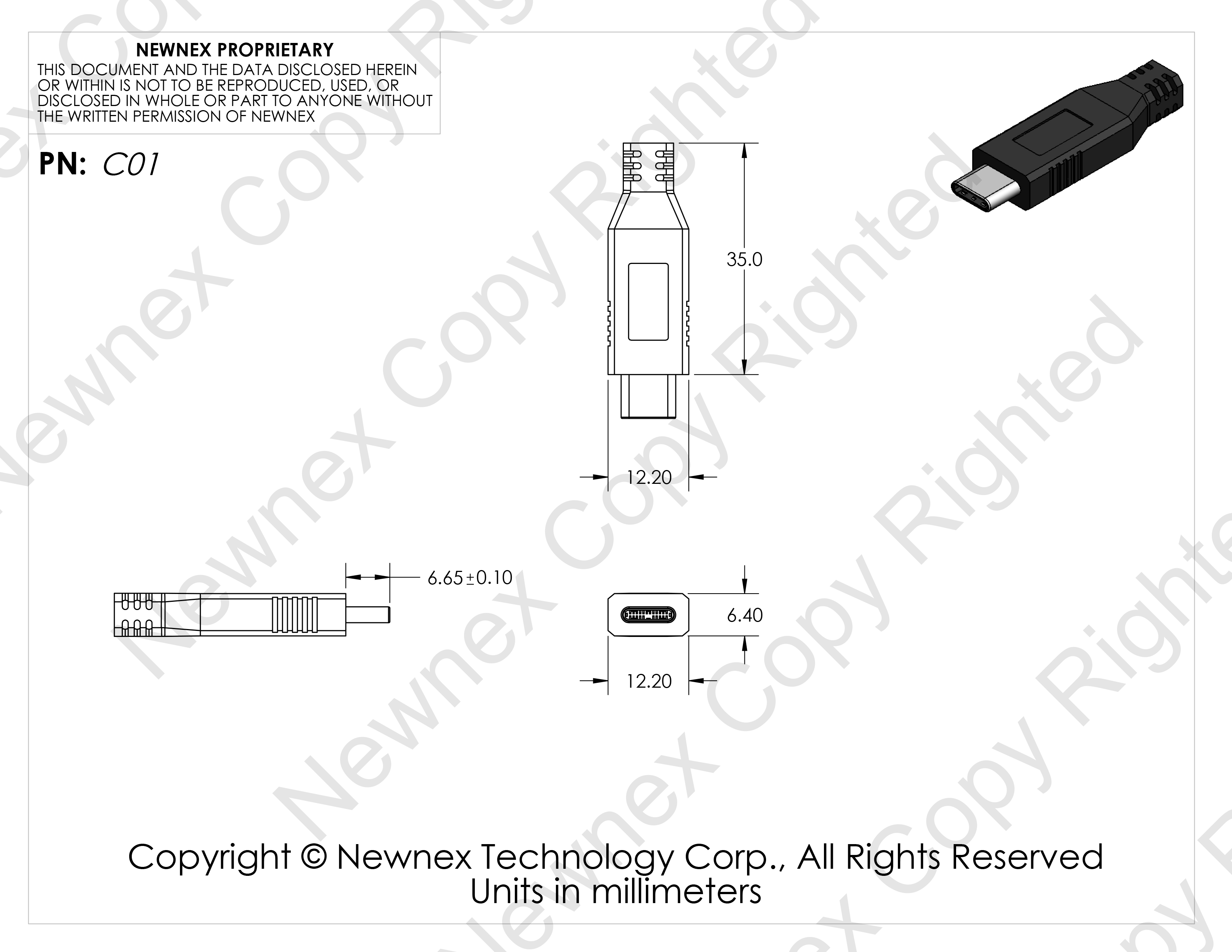 USB TypeC Cables Right Angle, Screw Locking, Extension Newnex