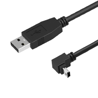 USB 2.0 A to Down Angle Mini B