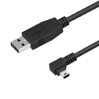USB 2.0 A to Left Angle Mini B