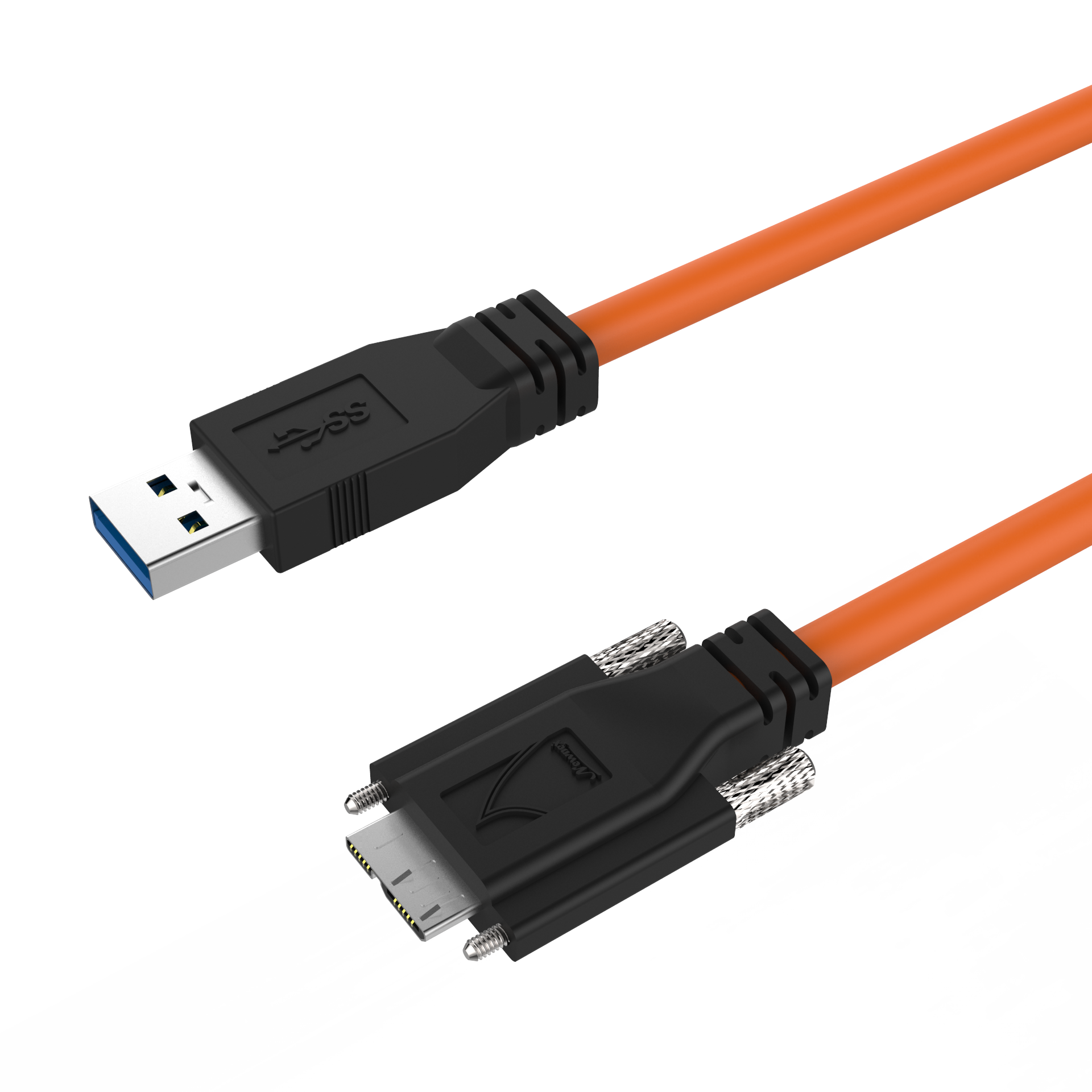 High Flex USB 3.1 Gen 1, A to Micro B Screw Locking