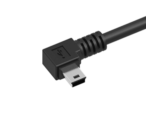 Computer Cables Left Right Angle 90 Degree Mini USB mala Connector Mini USB B Type Male to USB 2.0 A Male Data Cable L Bending Cable Length: Right 500cm 
