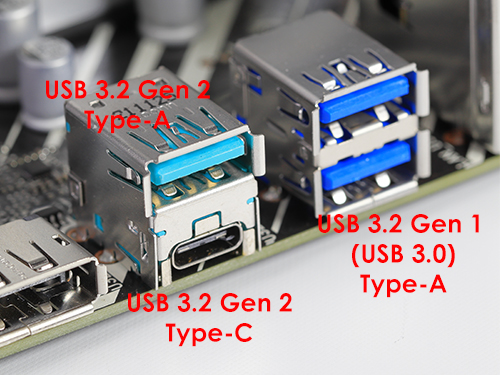 Type C and Type A Gen 2 Ports